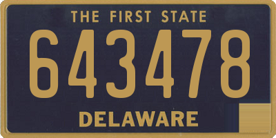 DE license plate 643478