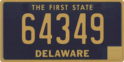 DE license plate 64349