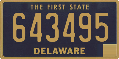 DE license plate 643495