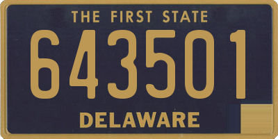 DE license plate 643501