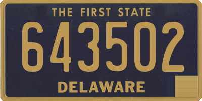 DE license plate 643502