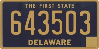 DE license plate 643503