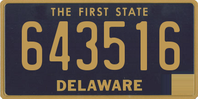 DE license plate 643516