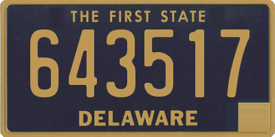 DE license plate 643517