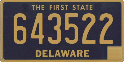 DE license plate 643522