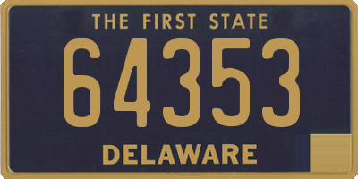 DE license plate 64353