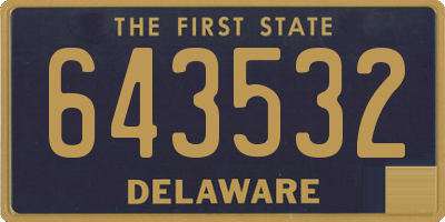 DE license plate 643532
