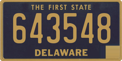 DE license plate 643548