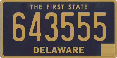 DE license plate 643555