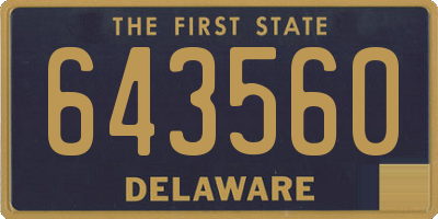 DE license plate 643560