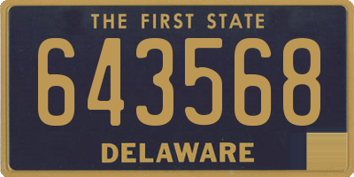 DE license plate 643568