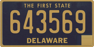 DE license plate 643569