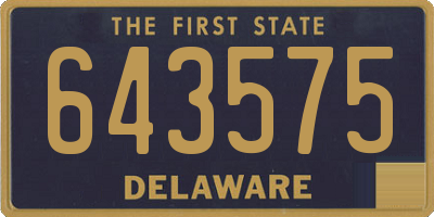DE license plate 643575