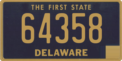 DE license plate 64358