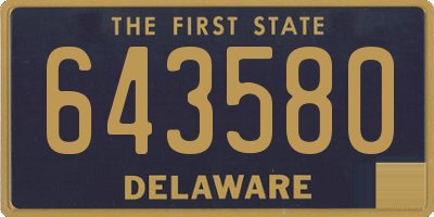 DE license plate 643580
