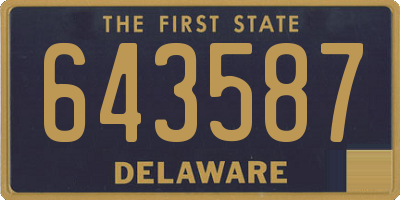 DE license plate 643587