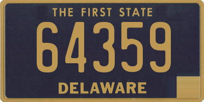 DE license plate 64359