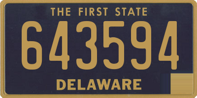 DE license plate 643594