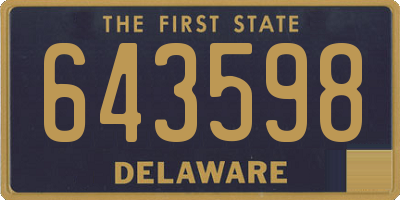 DE license plate 643598