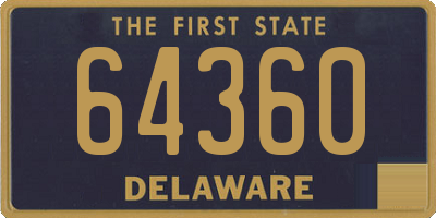 DE license plate 64360