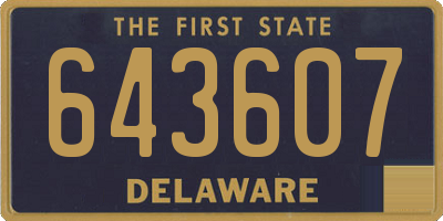 DE license plate 643607