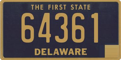 DE license plate 64361