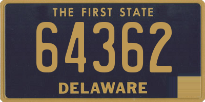 DE license plate 64362