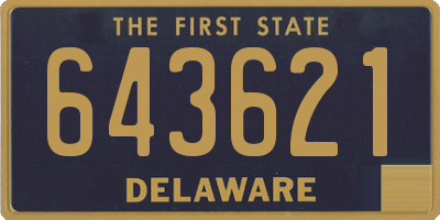 DE license plate 643621