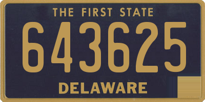 DE license plate 643625