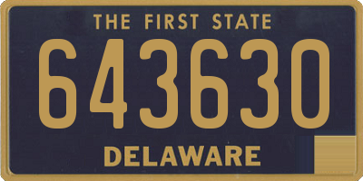 DE license plate 643630