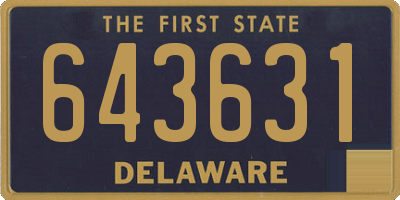 DE license plate 643631