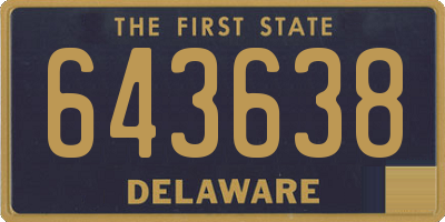 DE license plate 643638
