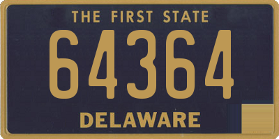 DE license plate 64364