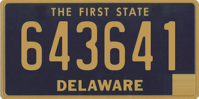 DE license plate 643641
