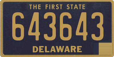 DE license plate 643643