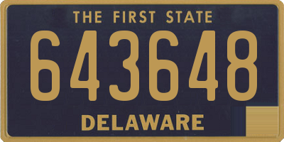 DE license plate 643648