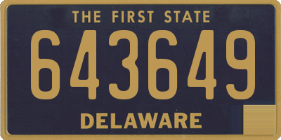 DE license plate 643649
