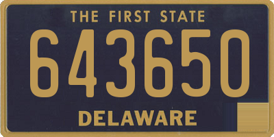 DE license plate 643650