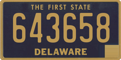 DE license plate 643658