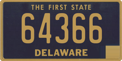DE license plate 64366
