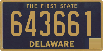DE license plate 643661