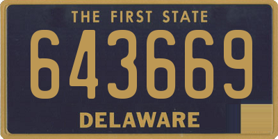 DE license plate 643669