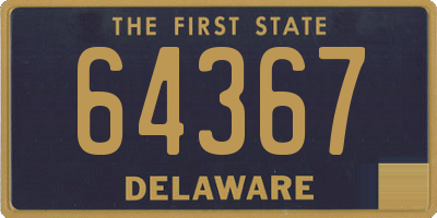 DE license plate 64367