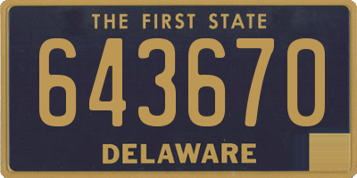 DE license plate 643670