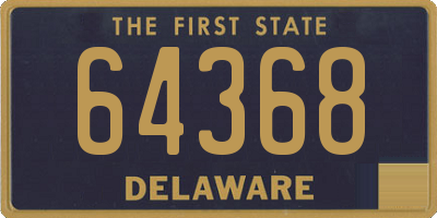 DE license plate 64368