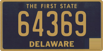 DE license plate 64369