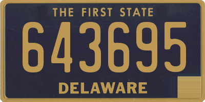 DE license plate 643695