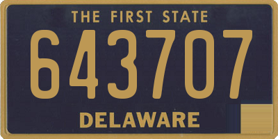 DE license plate 643707