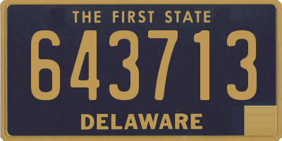 DE license plate 643713