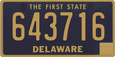 DE license plate 643716
